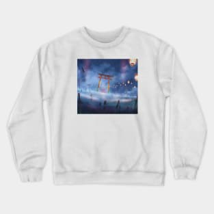 Graveyard at night Crewneck Sweatshirt